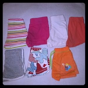 Girls Lot of 7 pairs of shorts sz 5